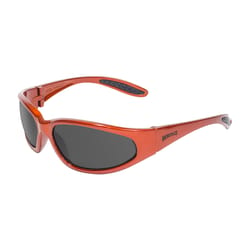 Global Vision Hercules Polarized Motorcycle Safety Sunglasses Smoke Lens Orange Frame 1 pk