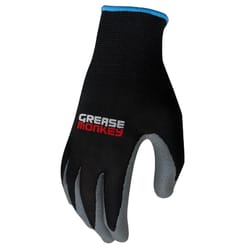 Grease Monkey M Latex Honeycomb Black/Gray Dipped Gloves