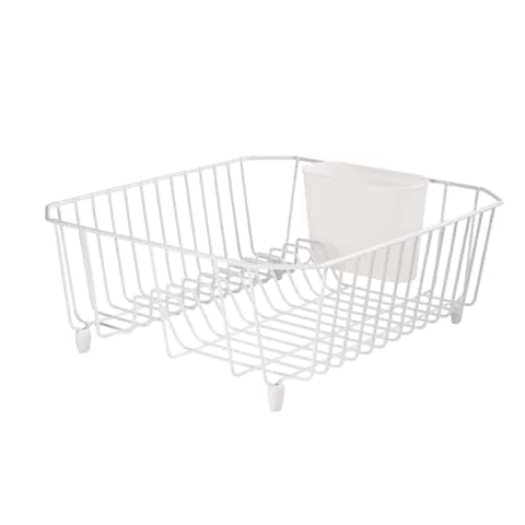 Rubbermaid 17.6 in. L X 13.8 in. W X 5.9 in. H White Steel Dish Drainer -  Ace Hardware