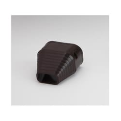 Slimduct Lineset Cover End Fitting 3.75 in. W Brown