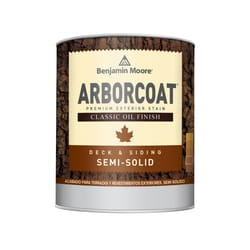 Benjamin Moore Arborcoat Semi-Solid Tintable Flat Clear Tint Base Alkyd Deck and Siding Stain 1 qt