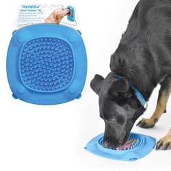 Aquapaw Slow Treater Blue Silicone 0.75 cups Pet Feeder For Dogs