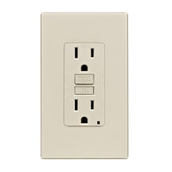 Leviton SmartlockPro 15 amps 125 V Duplex Light Almond GFCI Outlet 5-15R 1 pk