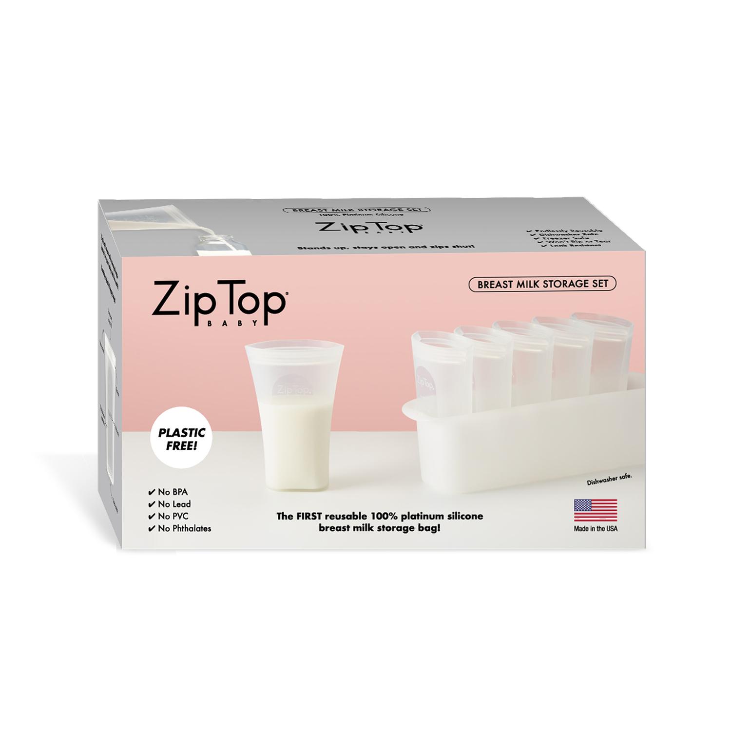 Zip Top 6 oz Clear Breast Milk Bag Set 1 pk Sansujyuku sansujyuku.com