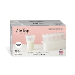 Zip Top 6 oz Clear Breast Milk Bag Set 1 pk