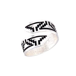 Montana Silversmiths Women's Anasazi Black/Silver Ring