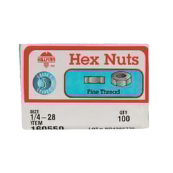 HILLMAN 1/4 in. Zinc-Plated Steel SAE Hex Nut 1 pk