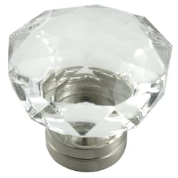 Laurey Kristal Round Cabinet Knob 1.75 in. D 55 mm Polished Chrome 1 each