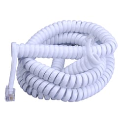 Monster Just Hook It Up 12 ft. L White Telephone Handset Coil Cord