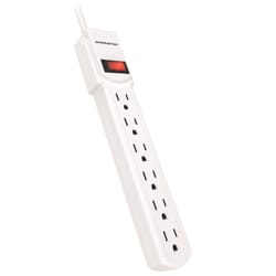 GE 6-Outlet Power Strip, 9', White