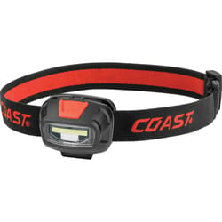 Coast FL13 255 lm Black/Red LED COB Head Lamp AAA Battery
