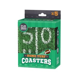 TrueZoo Green Plastic Home Turf Coaster Set