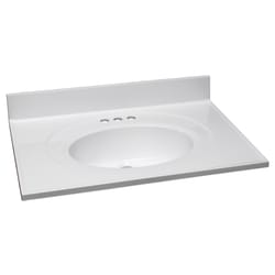 Design House Single Polished White Vanity Top