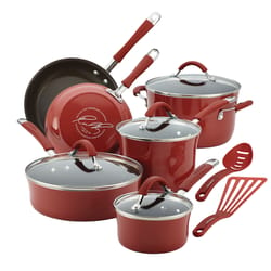 Rachael Ray Aluminum Cookware Set Red