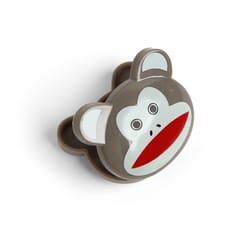 KIKKERLAND Brown/White ABS Plastic Monkey Bag Clips