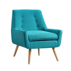 Linon Home Decor Bright Blue Fabric Atley Chair