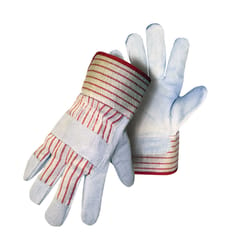 Boss Men's Indoor/Outdoor Palm Work Gloves Red/White L 1 pair