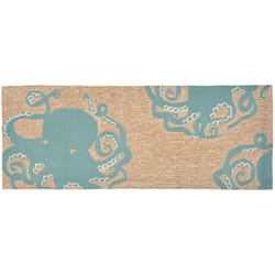 Liora Manne Frontporch 2 ft. W X 5 ft. L Blue Casual Polyester Runner Rug