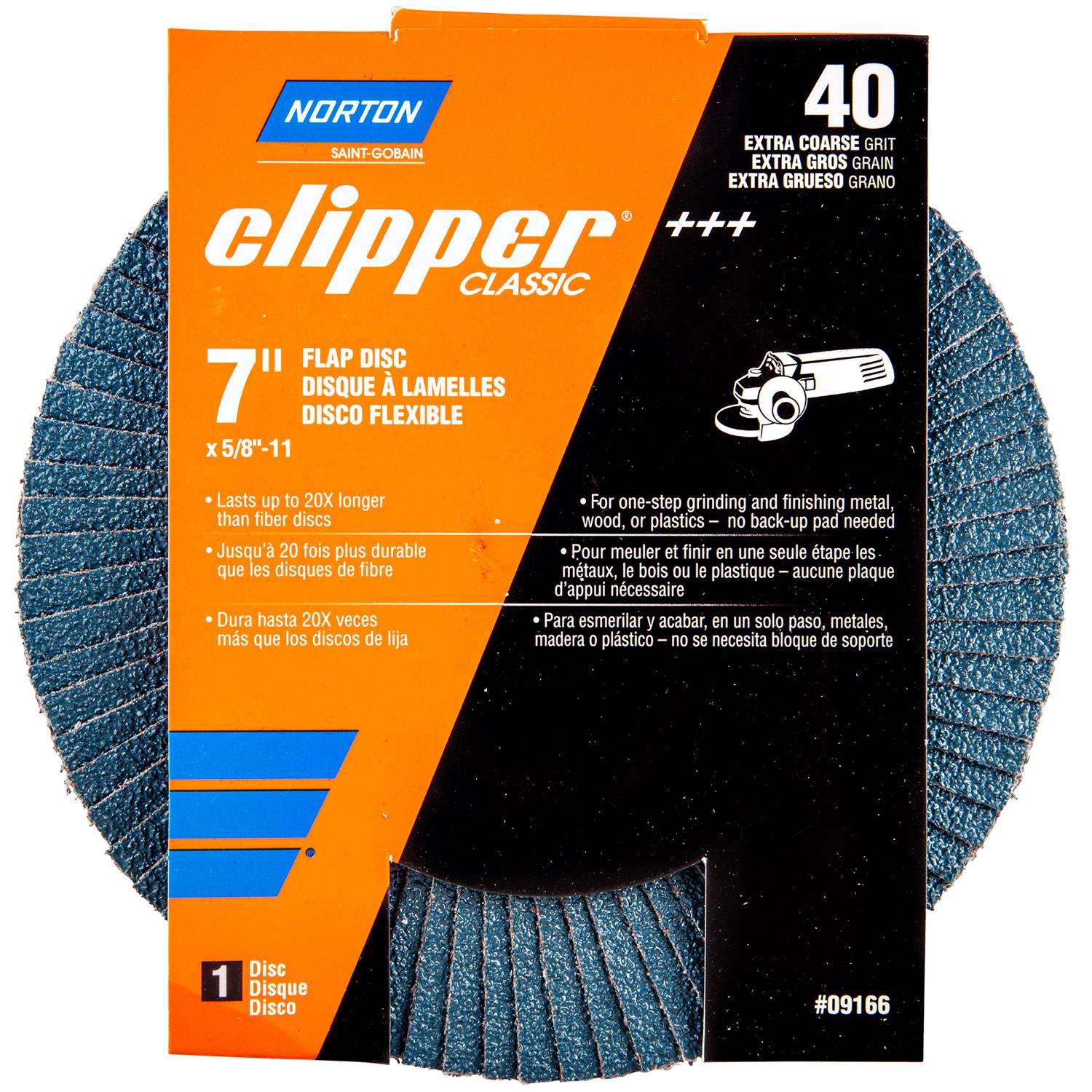 Norton Clipper 7 in. D X 5/811 in. Zirconia Alumina/XWt Cotton Flap