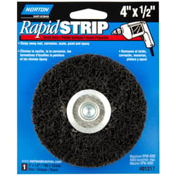 Norton Rapid Strip 4 in. D X 1/2 in. Silicon Carbide Disc Spindle-Mounted Wheel 1 each