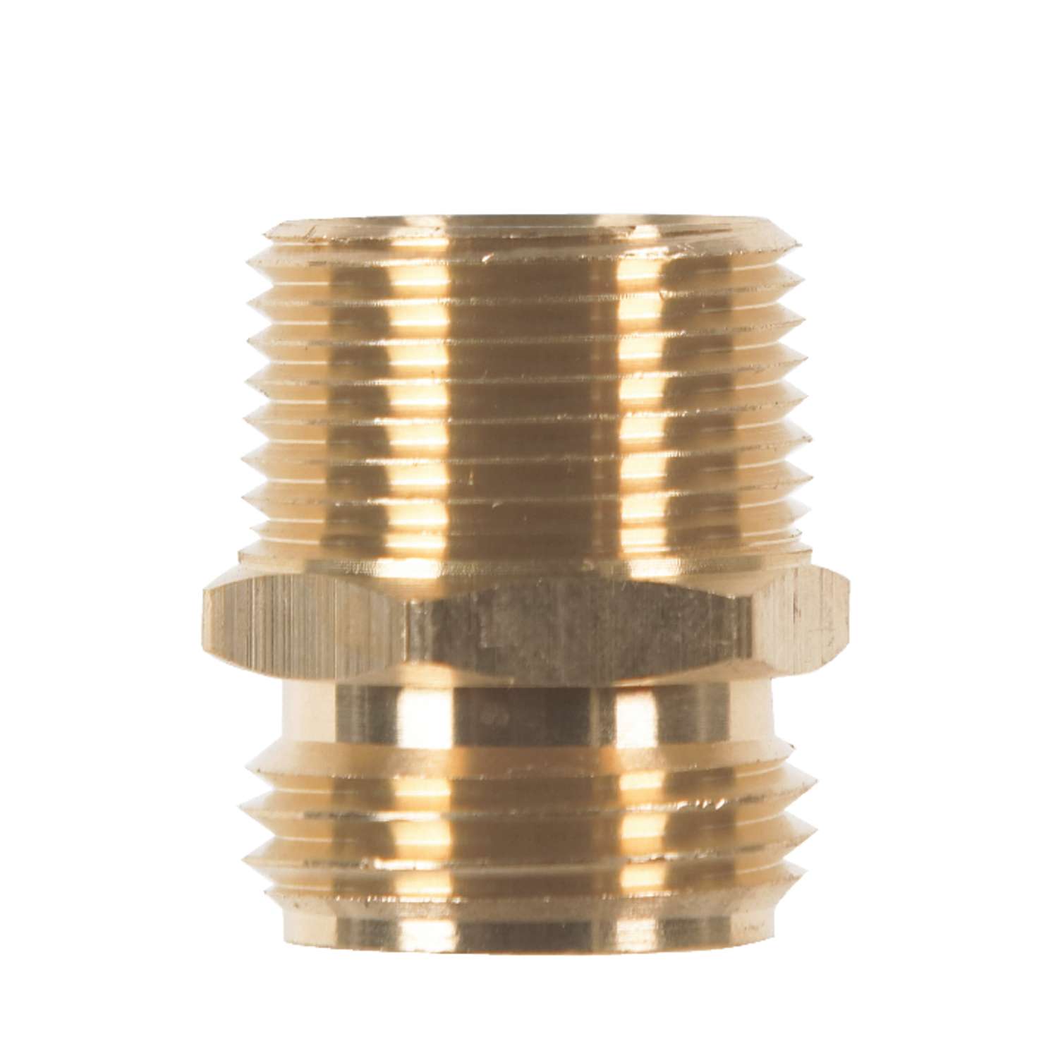 JMF Brass 3/4 in. Dia. x 3/4 in. Dia. Hose Adapter Yellow 1 pk Ace