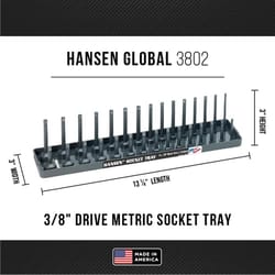 Hansen Global 13.3 in. L X 3/8 in. drive Metric Socket 1 pc