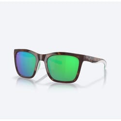 Costa Panga Women's Shiny Tortoise Frame Green Lens Polarized Sunglasses