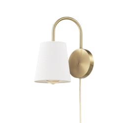 Globe Electric Pearl 1-Light Matte Gold 2 in 1 Wall Sconce