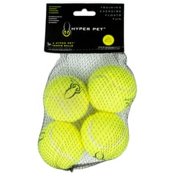 Hyper Pet Green Rubber Tennis Balls 4 pk