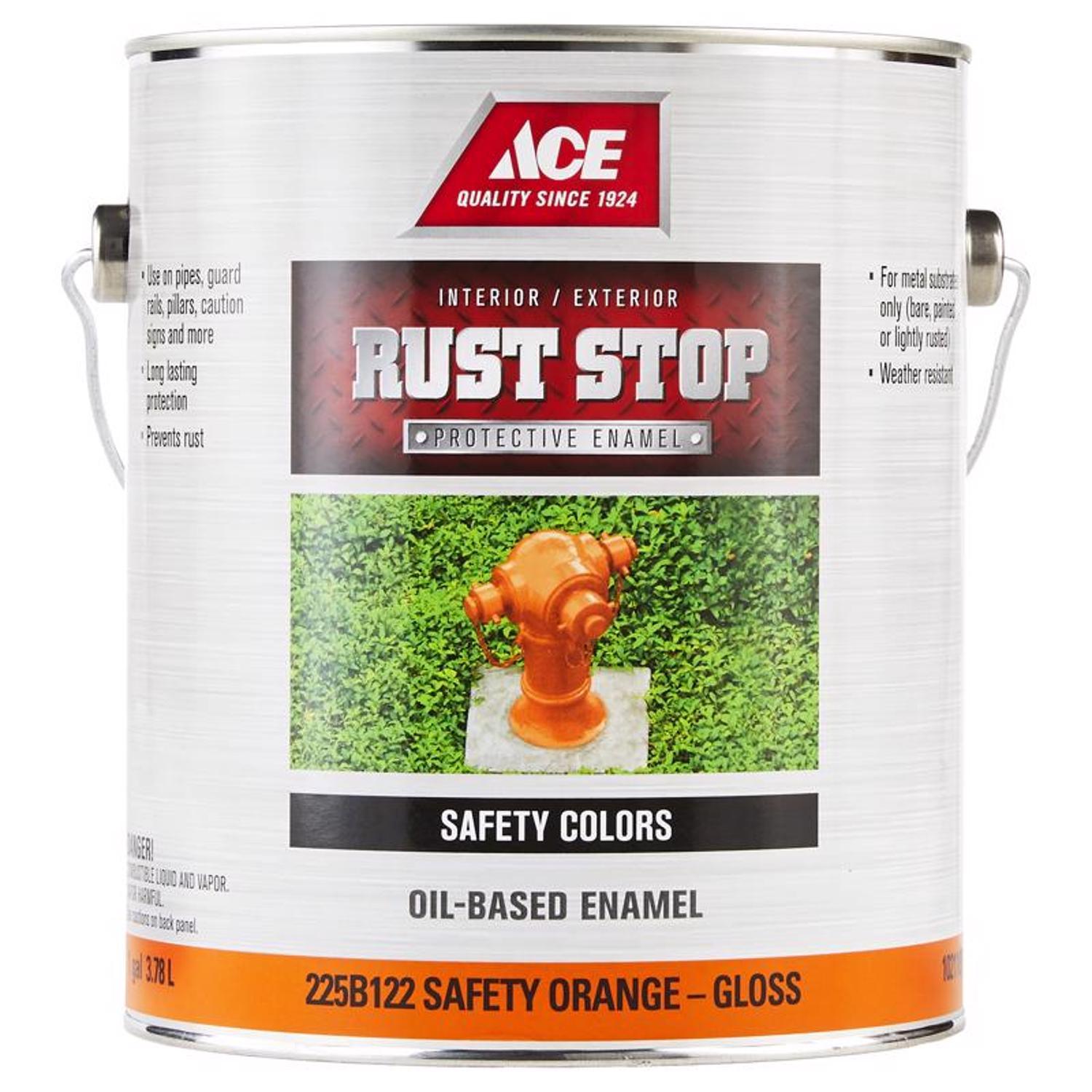 Ace Rust Stop Indoor and Outdoor Gloss Safety Orange Oil