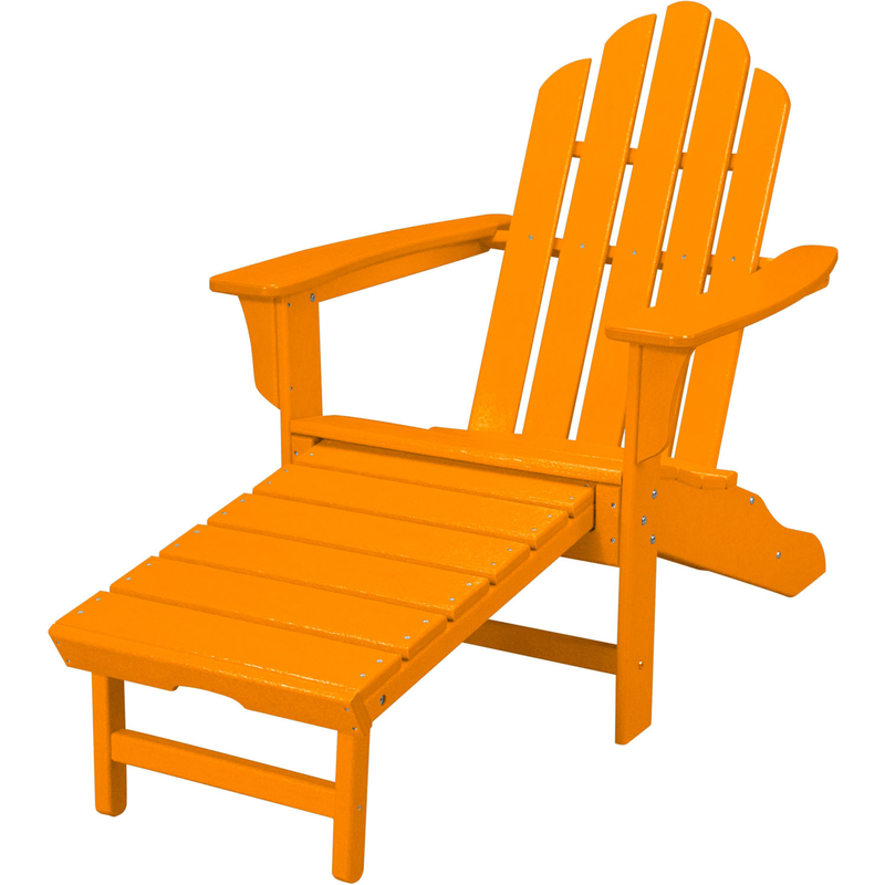 Photos - Garden Furniture Hanover HDPE Frame Adirondack Chair with Ottoman HVLNA15TA 