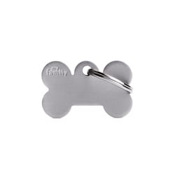 MyFamily Basic Gray Bone Aluminum Dog Pet Tags Large