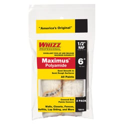 Whizz Maximus Polyamide Fabric 6 in. W X 1/2 in. Mini Paint Roller Cover 2 pk