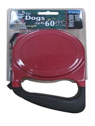 PDQ Red / Black Cotton/Nylon Dog Retractable Leash Medium/Large