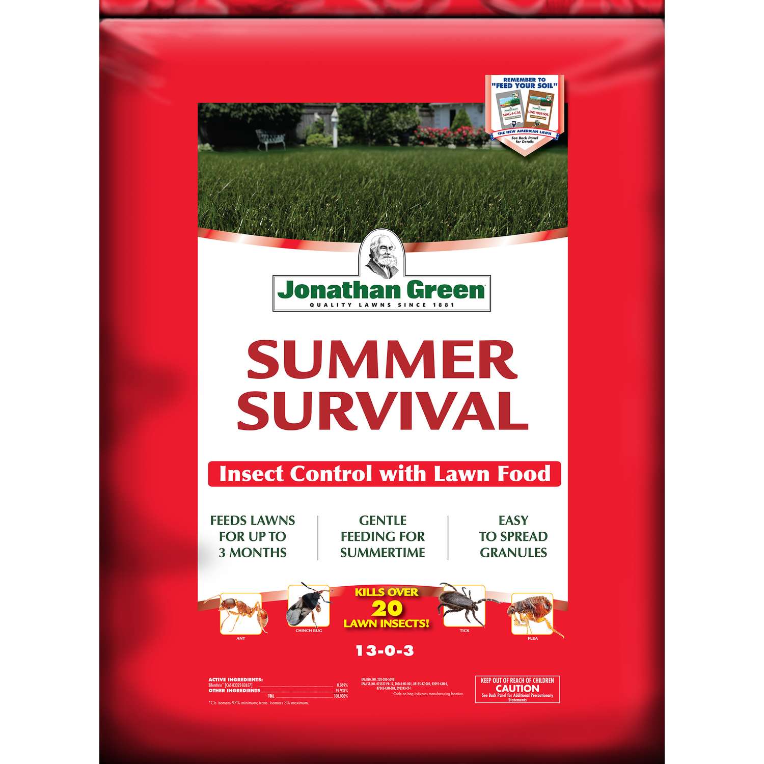 Jonathan Green Summer Survival 1303 Lawn Fertilizer For All Grass