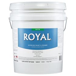 Royal Satin Tint Base Ultra White Base Paint and Primer Interior 5 gal