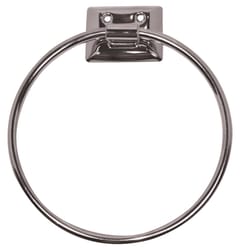 Decko Chrome Silver Towel Ring Metal
