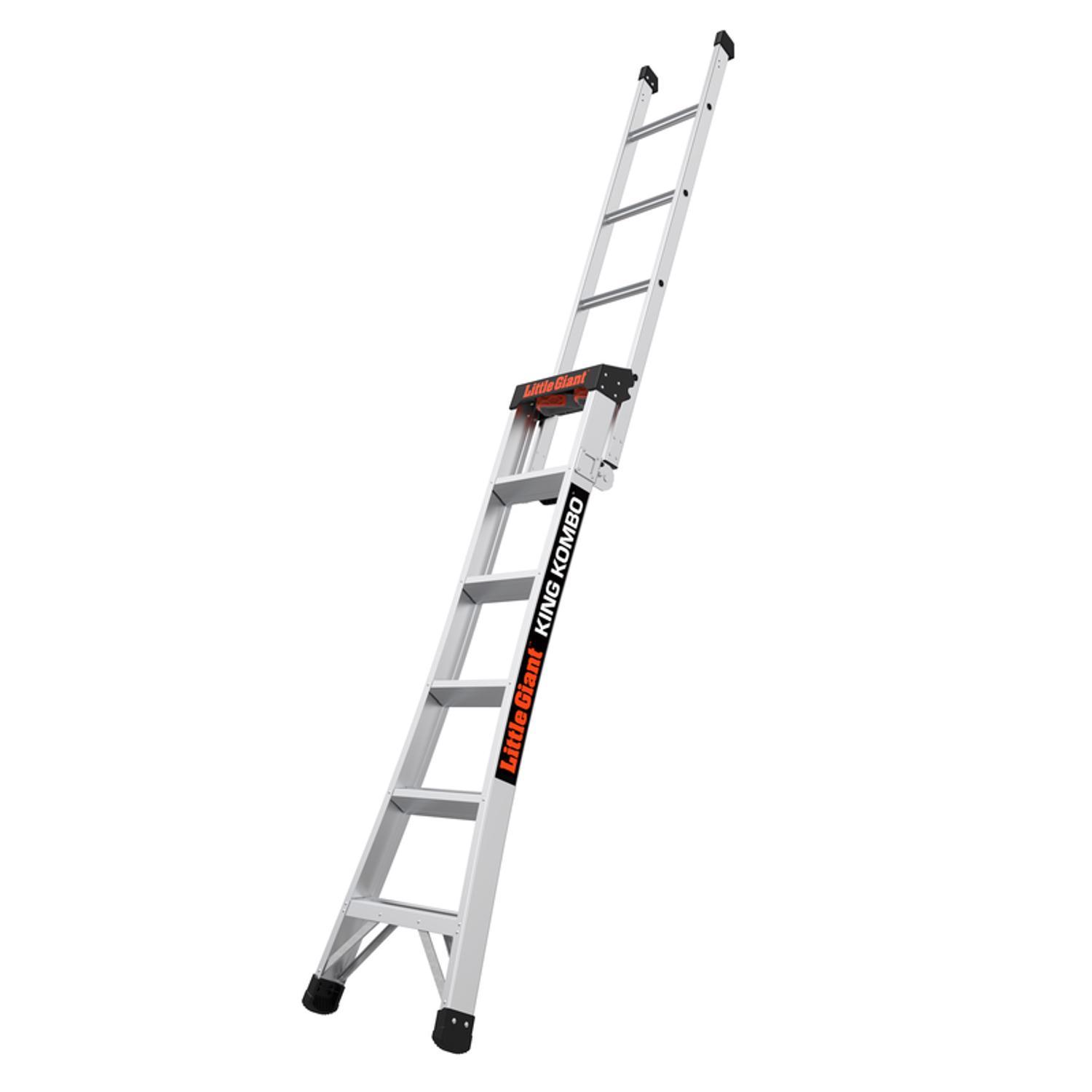 Little Giant King Kombo 10 ft. H Aluminum Telescoping Multi-Position Ladder Type IA 300 lb. capacity -  14906-002