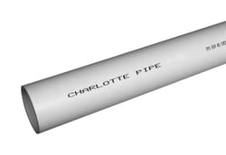 Charlotte Pipe Schedule 40 PVC Foam Core Pipe 3 in. D X 5 ft. L Plain End 0 psi