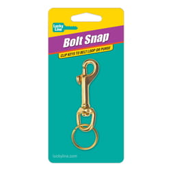 Lucky Line Brass Gold Split Bolt Snap Keychain