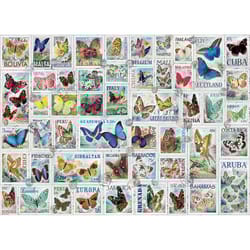 Eurographics Vintage Stamps Butterflies Vintage Stamps Jigsaw Puzzles Multicolored 500 pc
