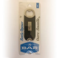 The Bar Black/Silver Metal Manual Bottle Opener