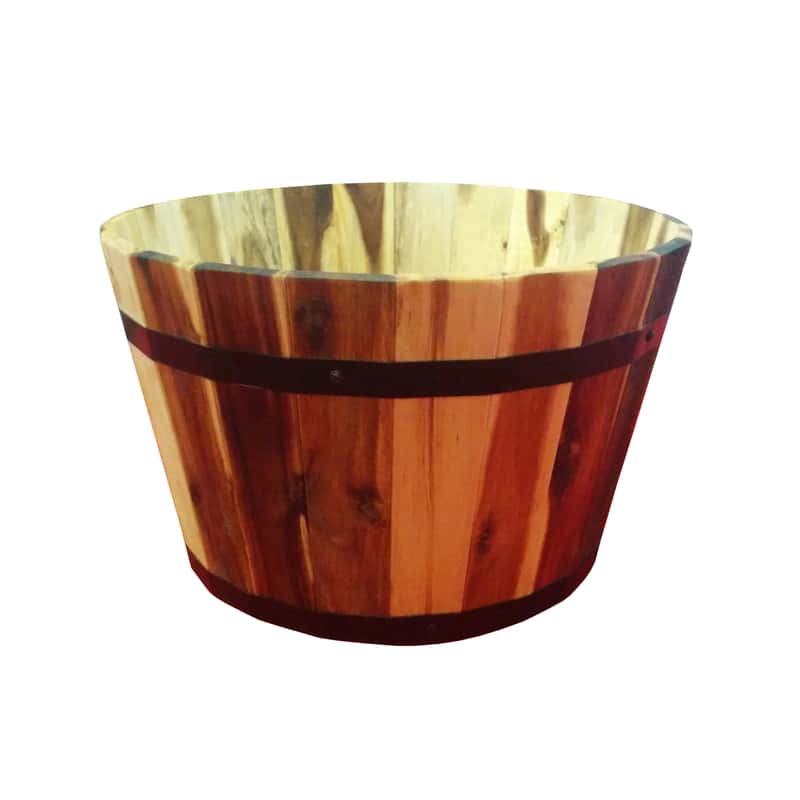 Avera Products 9.5 in. H x 16 in. W x 16 in. D Wood Traditional Planter