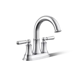 Kohler Facile Polished Chrome Traditional Centerset Bathroom Sink Faucet 4 in.
