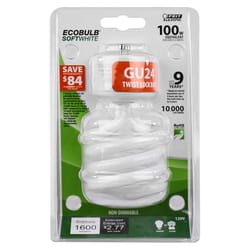 Feit EcoBulb 23 W Twist 2.32 in. D X 4.3 in. L CFL Bulb Soft White Spiral 2700 K 1 pk