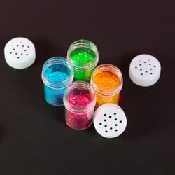Bazic Products Metallic Assorted Neon Glitter Shaker Exterior and Interior 0.28 oz