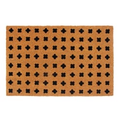 Entryways 36 in. W X 24 in. L Black/Brown Positivity Coir Door Mat