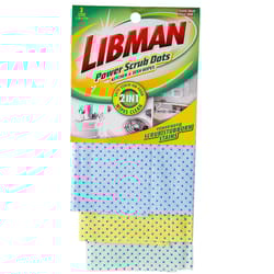 Libman Power Scrub Dots Delicate, Light Duty Scrubbing Cloths For Kitchen 19.75 in. L 3 pk