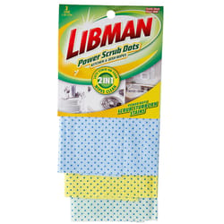 Libman Power Scrub Dots Delicate, Light Duty Scrubbing Cloths For Kitchen 19.75 in. L 3 pk