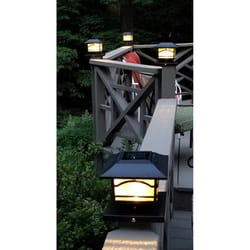 Maxsa Matte Bronze Solar Powered 1 W LED Deck Railing Lights 2 pk